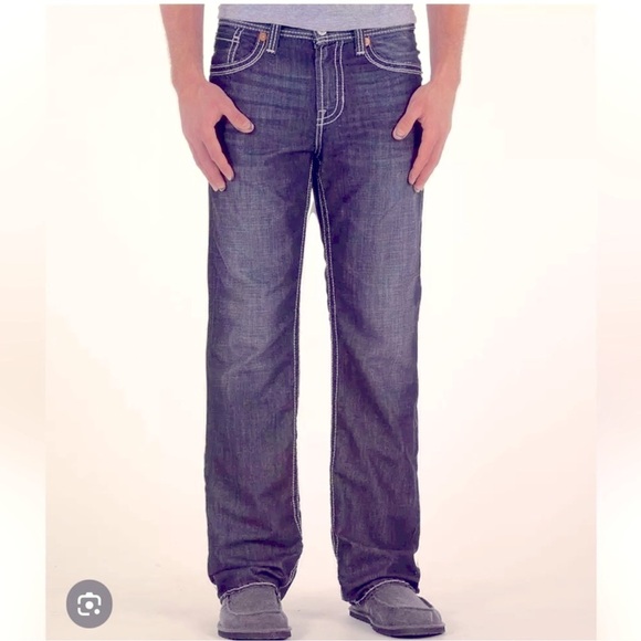 Big Star Blue Pioneer Regular Bootcut Denim Cotton Jeans 34L - Picture 1 of 9